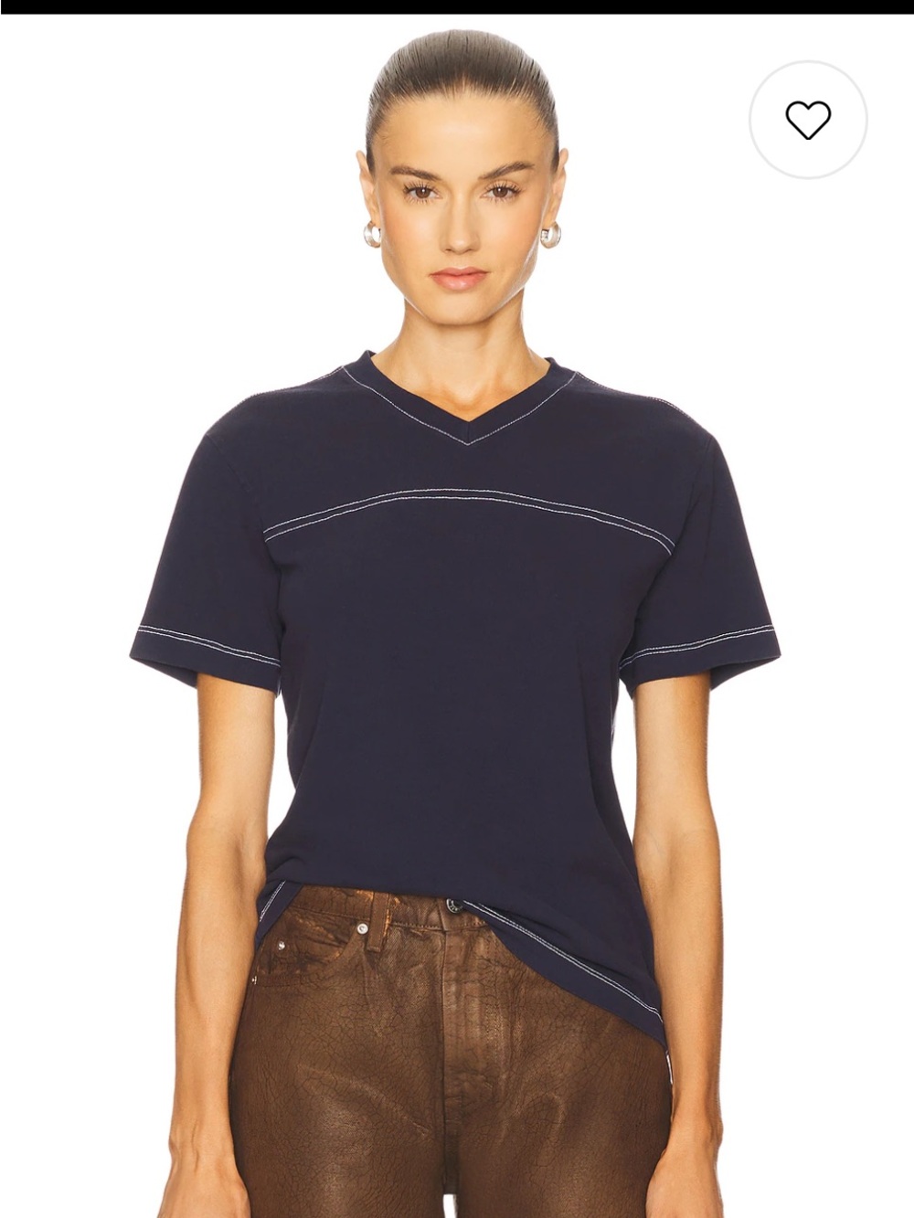 Football Tee in Navy & White
GRLFRND